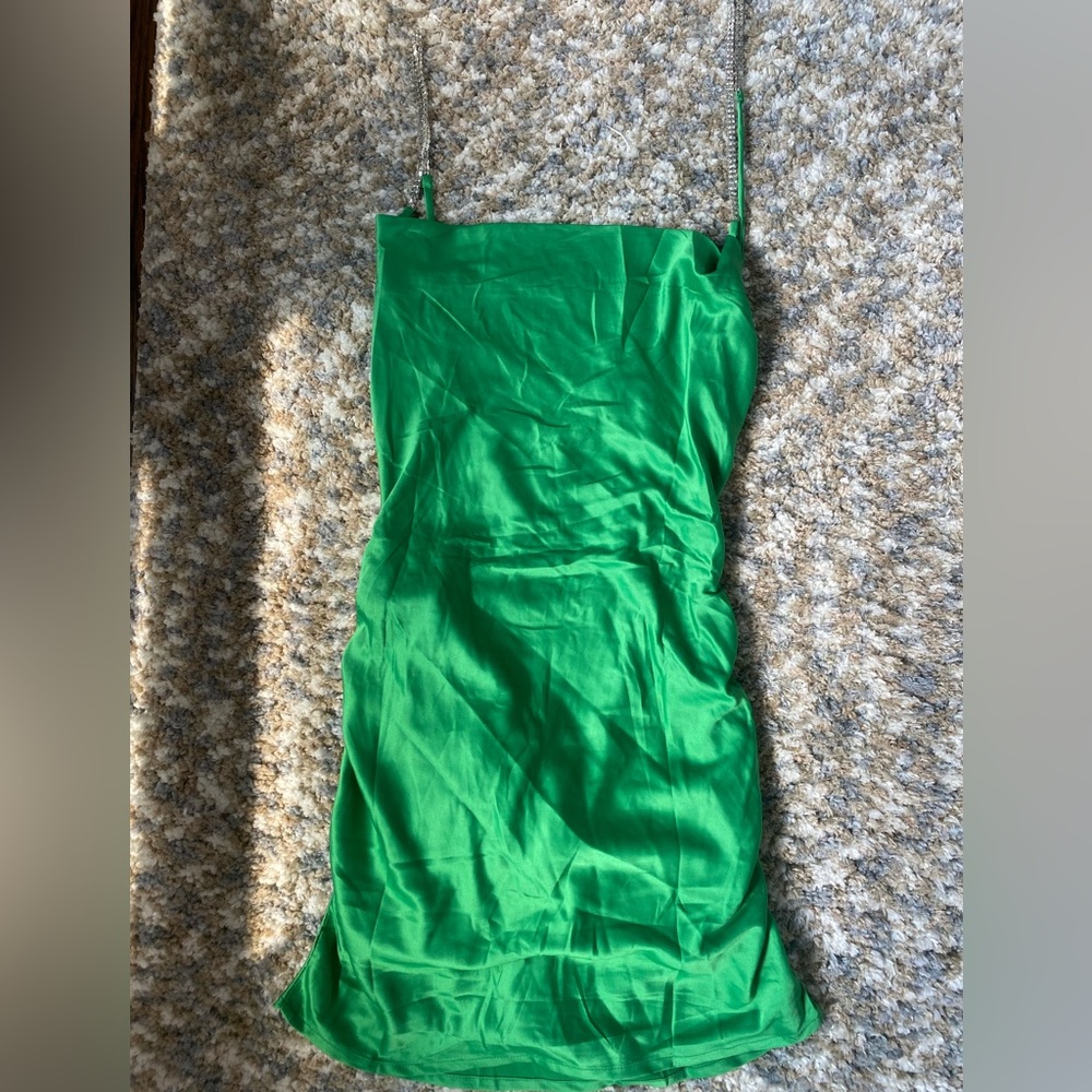 LUVALOT Green Rhinestone Dress - Picture 4 of 4